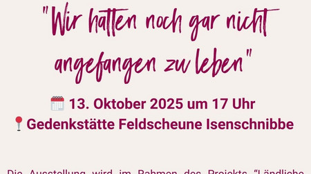 Ausstellungseröffnung am 13. Oktober 2025